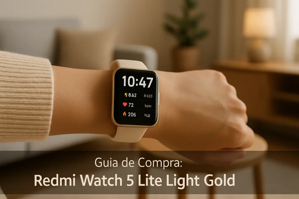 Guia de Compra: 5 Melhores Acessórios para Redmi Watch 5 Lite Light Gold