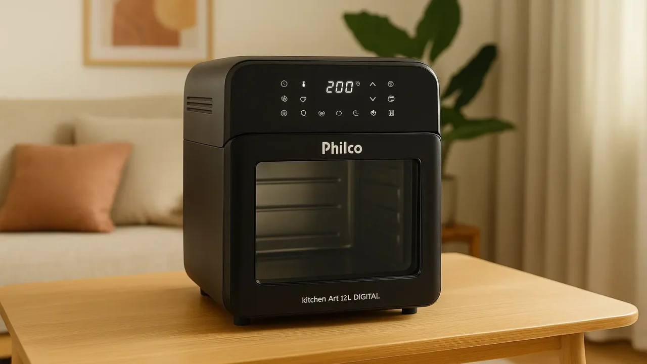 6 air fryer oven Philco kitchen art 12L digital bons e baratos para comprar de olhos fechados