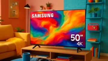 TV 50 4K Samsung destaque em 2025: 6 modelos potentes para qualquer bolso