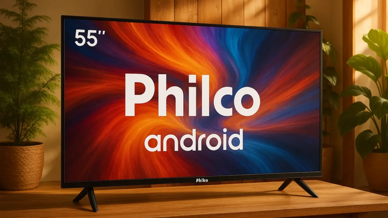Smart TV 55 Philco Android até R$2.711 com avaliações ★4,6