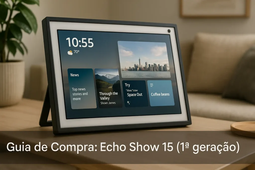 Guia de Compra: 5 Melhores Echo Show 15 Geração com Estoque no Brasil