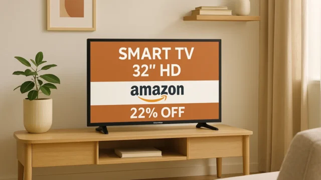 Samsung Smart TV 32" HD H5000F com 22% OFF na Amazon