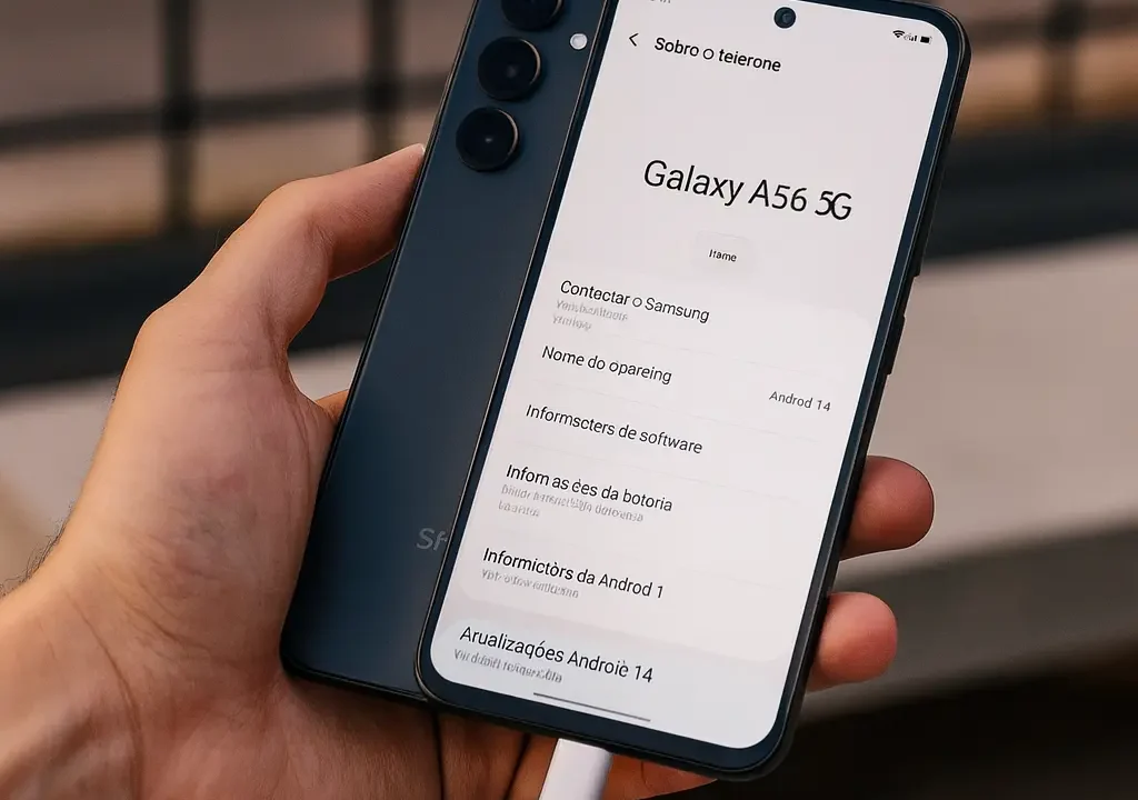 3 a56 samsung 128gb 8gb 5g com atualização Android garantida
