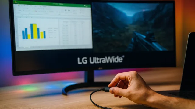 3 monitores LG Ultrawide 34 para produtividade e lazer