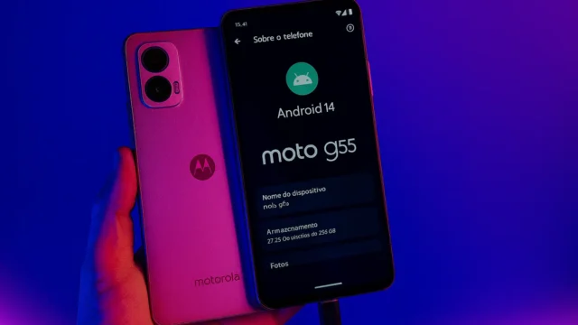 3 Motorola G55 rosa para desempenho e estilo