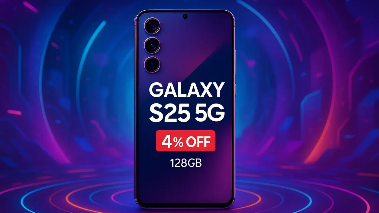 Galaxy S25 5G com 4% OFF e 128GB disponível na Amazon