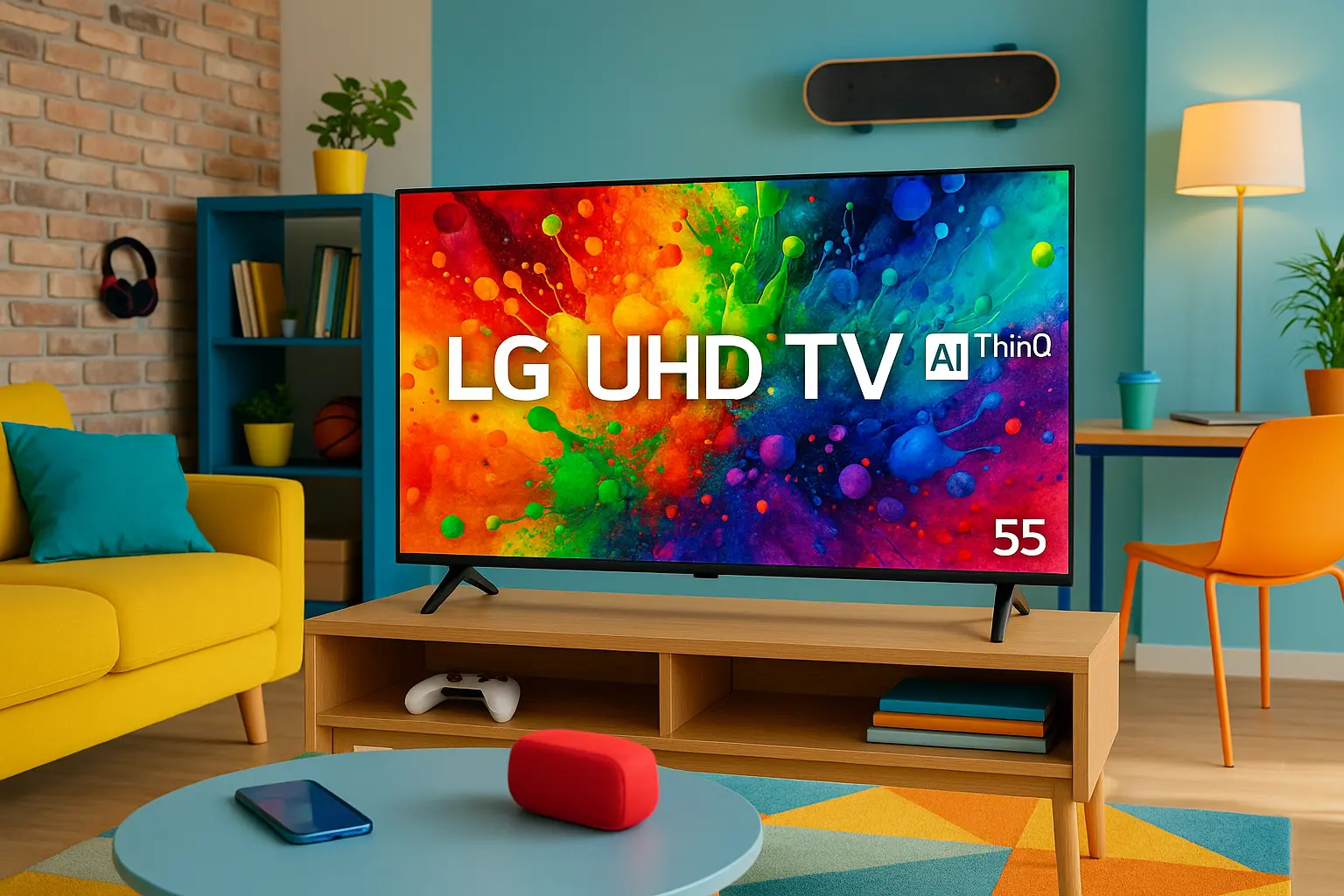 LG 55 inch UHD TV AI ThinQ baratos e bons mais vendidos no Brasil