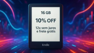 Kindle 16 GB com 10% OFF + 12x sem juros e frete grátis