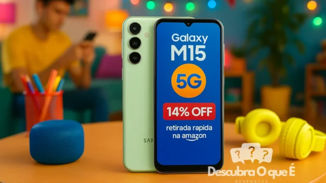 Galaxy M15 5G com 14% OFF e retirada rápida na Amazon