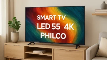 6 smart TV led 55 4k Philco e rivais com desempenho turbinado
