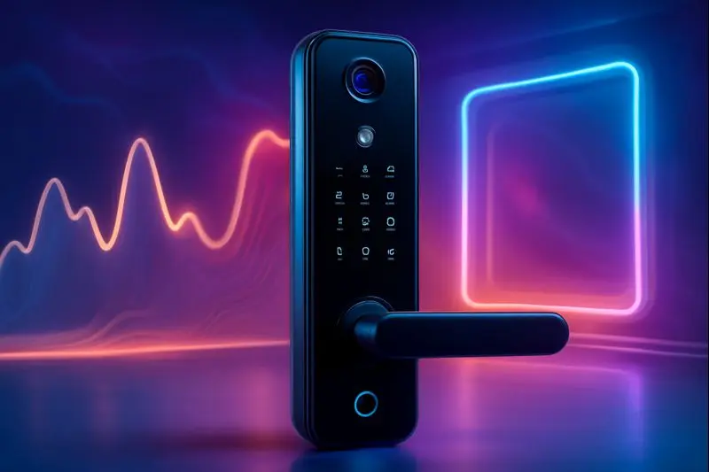 Melhor Fechadura Eletrônico Digital Biométrica Com Câmera Wifi, Controle do App Tuya