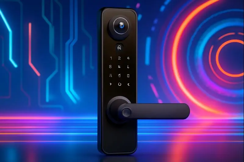 Tela infinita: 3 Fechaduras Eletrônico Digital Biométrica Com Câmera Wifi com display premium