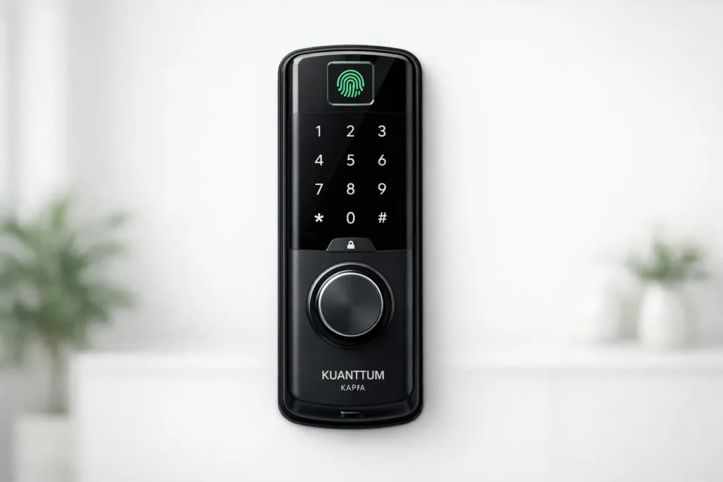 3 Fechaduras Eletronicas Kuanttum com tecnologia biométrica durável