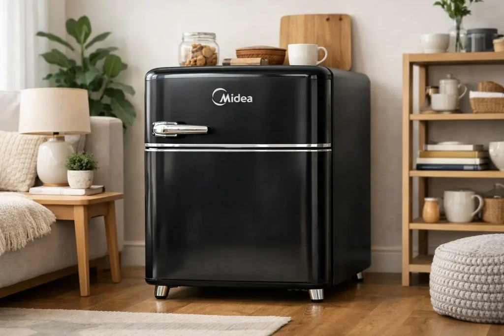 Frigobar Retrô, 95L, Preto, 110V, Midea, MRV10P1 até R$1.500: 3 escolhas com avaliações ★4,5