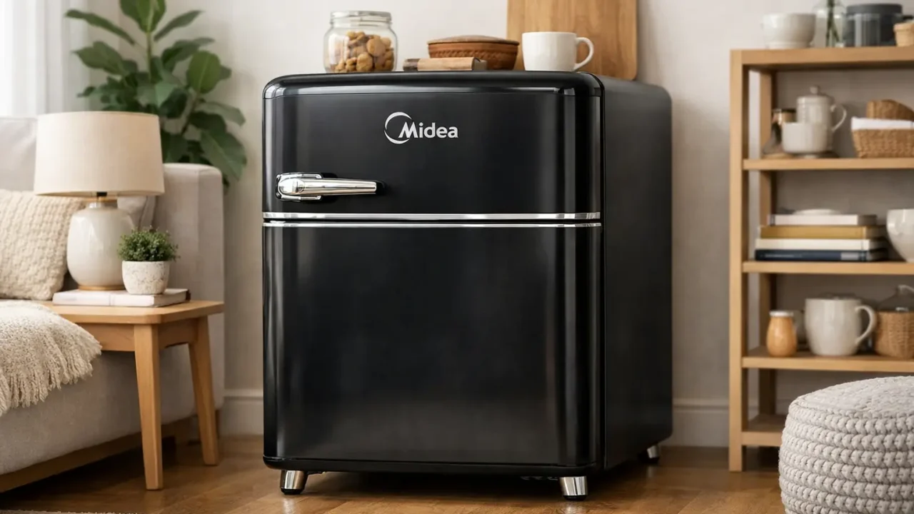 Frigobar Retrô, 95L, Preto, 110V, Midea, MRV10P1 até R$1.500: 3 escolhas com avaliações ★4,5