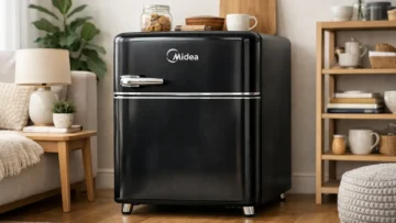 Frigobar Retrô, 95L, Preto, 110V, Midea, MRV10P1 até R$1.500: 3 escolhas com avaliações ★4,5