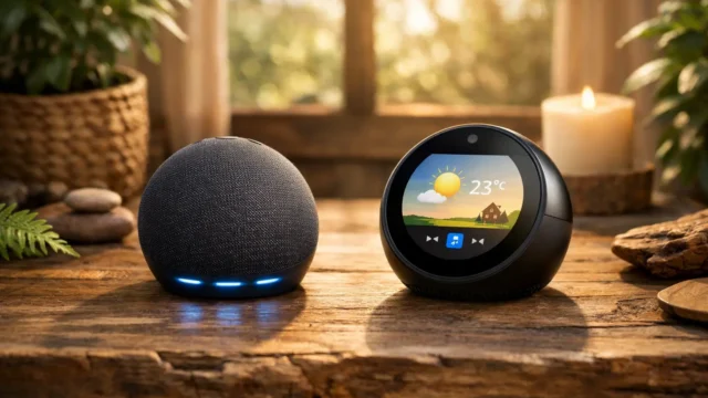 Echo Dot (Geração mais recente) vs Echo Spot com Alexa: Som vibrante ou funções adicionais?