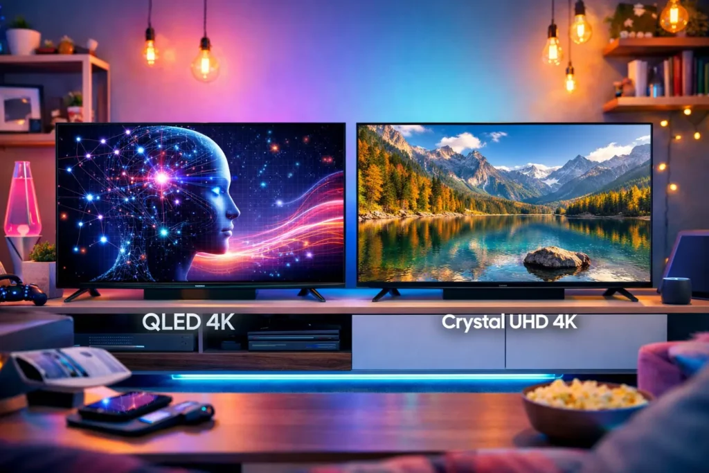 Samsung Vision AI TV 50" QLED ULTRA 4K vs Samsung Smart TV 50" Crystal UHD 4K: Qualidade de Imagem ou Tecnologia Avançada?