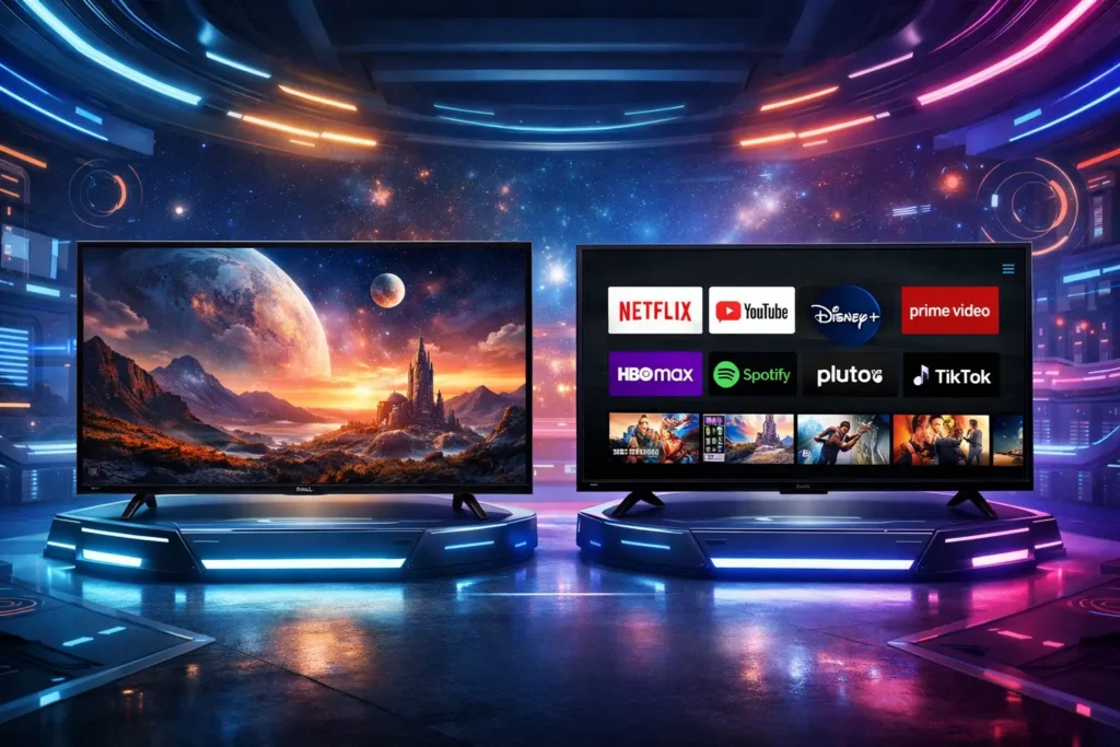 LG 32LR600B vs Philco PTV42G6FR2CPF: tela ou apps?