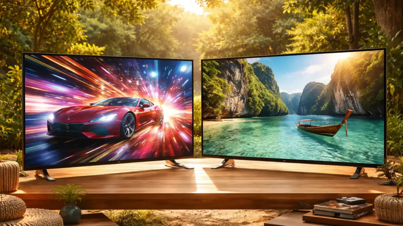 Samsung QN70F 55" vs LG UA85 65": fluidez ou tela?