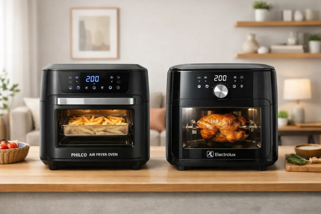 Fritadeira Philco Air Fryer Oven 12L vs Fritadeira Elétrica Sem Óleo Electrolux 12L: Desempenho ou Versatilidade?