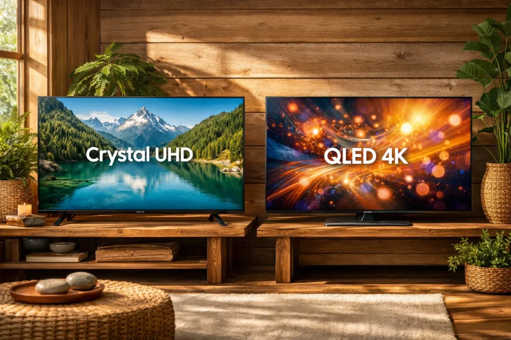 Samsung Smart TV 50" Crystal UHD 4K U8100F vs Samsung Vision AI TV 55" QLED ULTRA 4K QEF1: Qual é a melhor opção para sua sala?