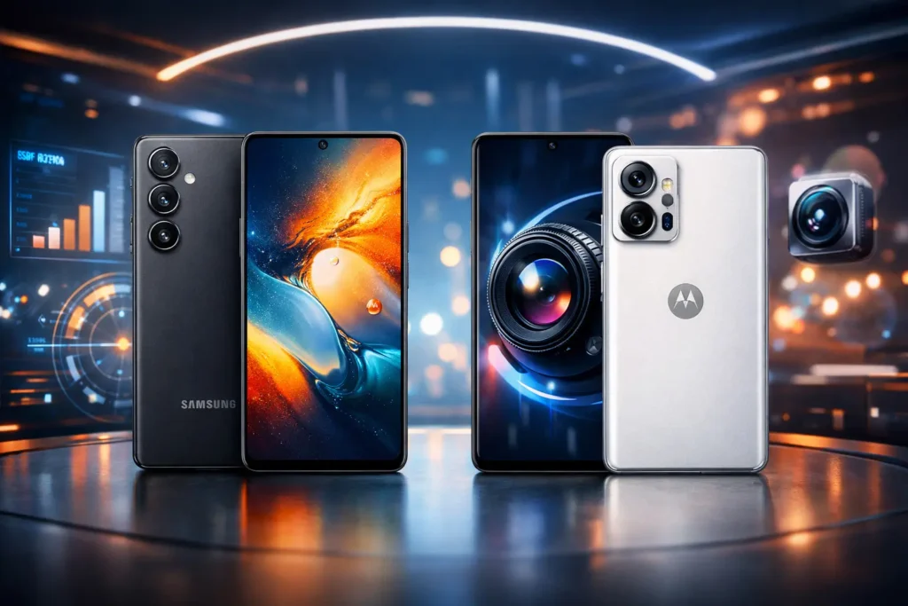 Smartphone Samsung Galaxy A56 5G vs Motorola Edge 50 5G: Desempenho ou Câmera?