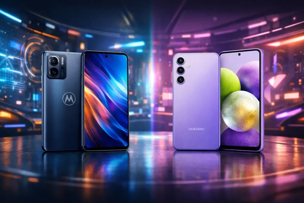 Motorola Moto G75 5G vs Samsung Galaxy A55 5G: Desempenho ou Design?