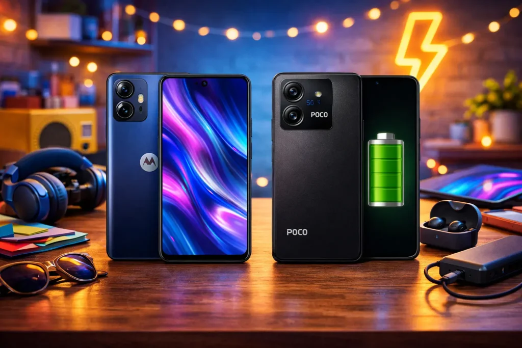 Motorola Moto G75 5G vs Xiaomi POCO M7 Pro 5G: Desempenho ou Bateria?