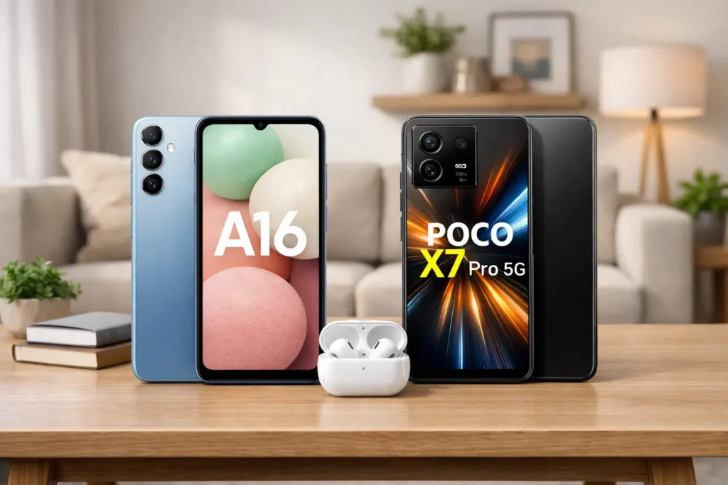 Samsung Galaxy A16 vs Xiaomi Poco X7 Pro 5G: Desempenho ou Conectividade?