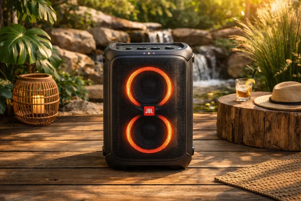 Caixa de Som Bluetooth PartyBox Stage 320 JBL bons até R$3.800 com tecnologia de ponta