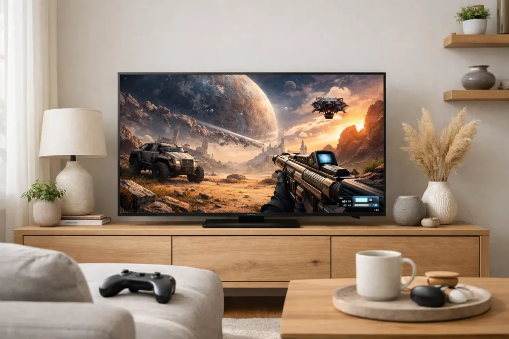 6 Smart TVs Samsung NEO QLED 4K Gaming 43 polegadas 43QN90C com desempenho turbinado