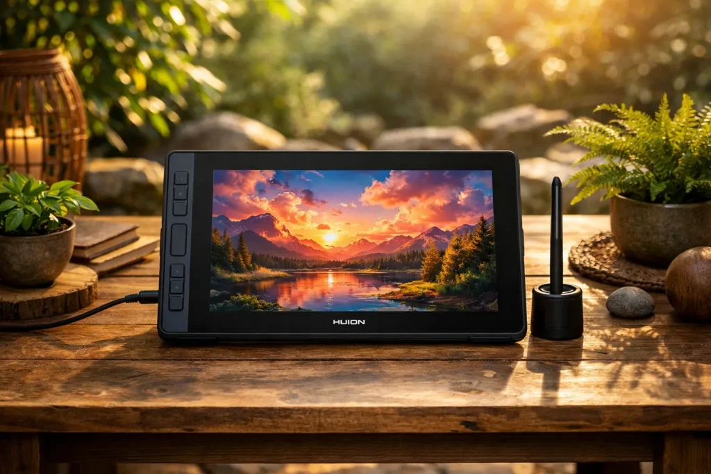 Melhor mesa digitalizadora HUION Kamvas 13 com tela laminada