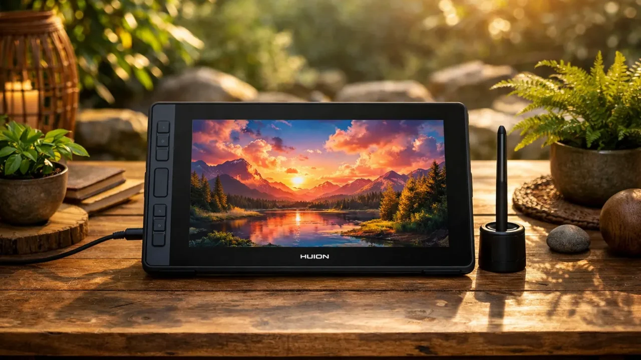 Melhor mesa digitalizadora HUION Kamvas 13 com tela laminada