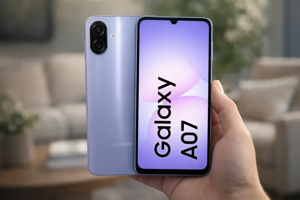 Samsung Galaxy A07 baixa de vez e sai a R$ 799,00 com tela 6,7