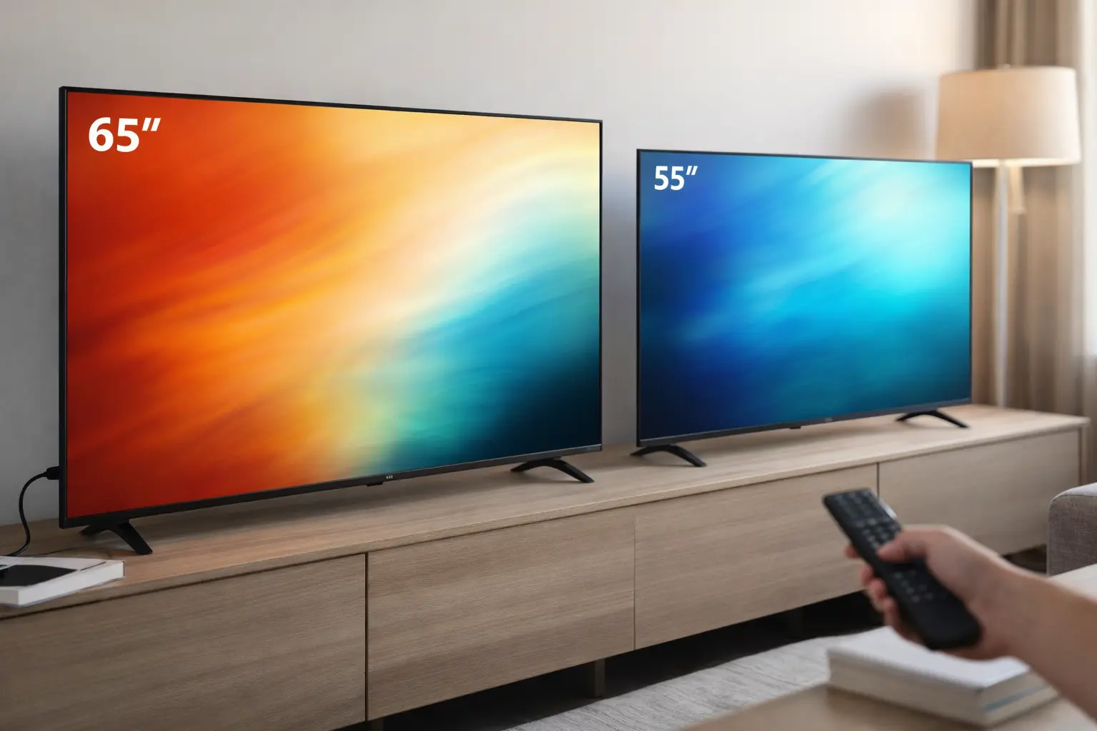 Como escolher TV 55 ou 65 polegadas com base no seu uso