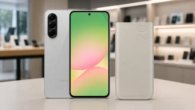 Samsung Combo A56 5G: bateria portátil e uso no dia a dia