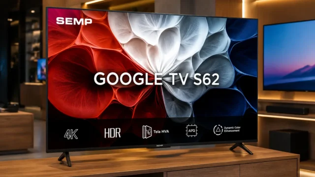 Smart TV 65" SEMP 4K UHD LED HVA Google TV 65S62: bom para sala de entretenimento