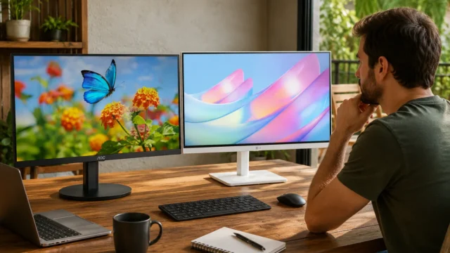 Antes de comprar monitor 24 polegadas 4K, veja se 27” AOC ou LG compensa