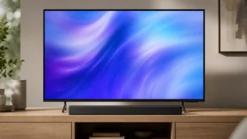 Samsung Combo Vision AI TV 43" QLED 4K QEF1 2025 + Soundbar HW-B400F/ZD: ideal para quem busca experiência audiovisual imersiva