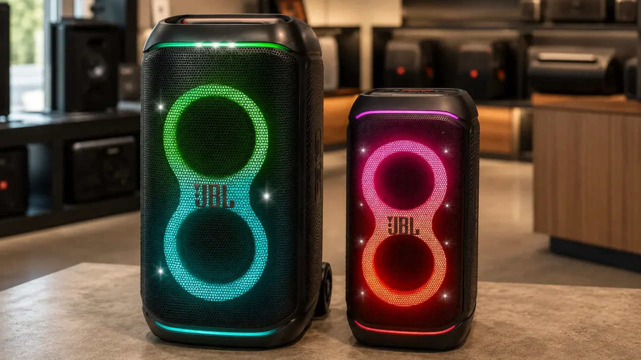 JBL PartyBox Stage 320 ou Club 120: potência ou transporte?