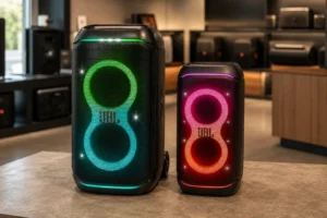 JBL PartyBox Stage 320 ou Club 120: potência ou transporte?