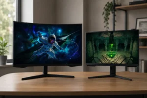 Monitor Odyssey G5 32 ou G4 25: imersão ou 240 Hz?