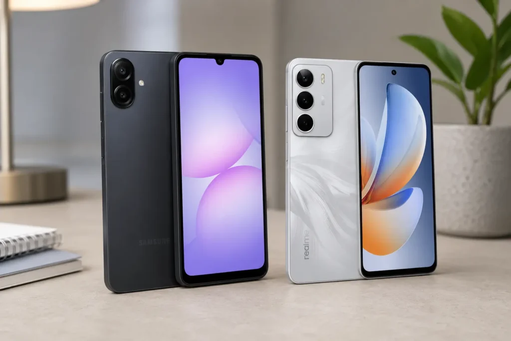 Galaxy A07 ou Realme C71 4G: 256 GB contam toda a história?