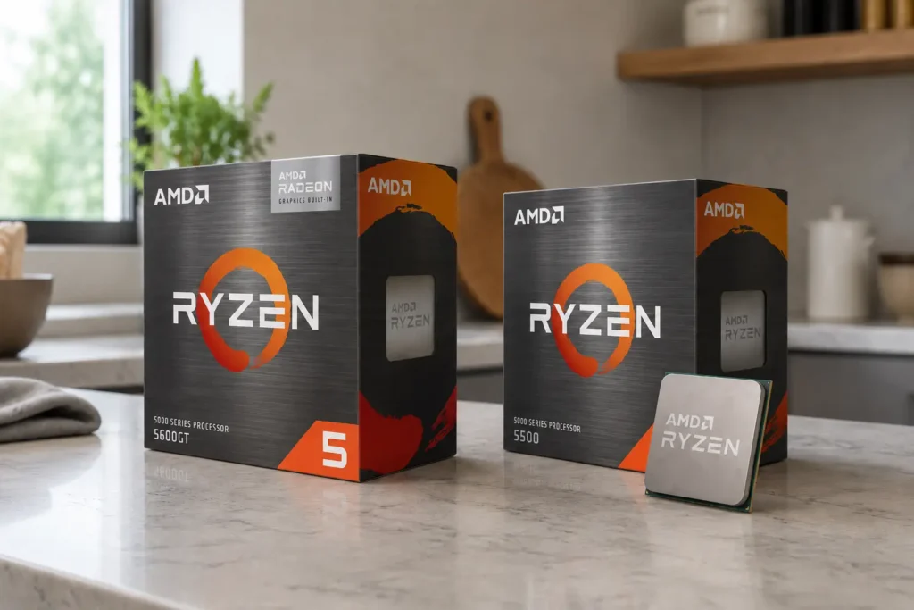 AMD Ryzen 5 5600GT vs Ryzen 5 5500: GPU integrada ou economia no AM4?
