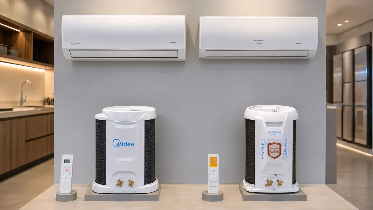 Midea Lite vs Springer Midea Airvolution Connect: qual split inverter de 12.000 BTUs faz mais sentido?