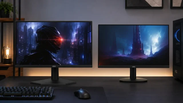 AOC 24G50F vs 27B35H: tela menor e mais rápida ou maior e mais imersivo?