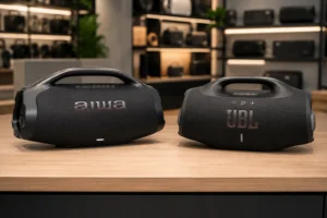 AIWA Boombox Plus ou JBL Boombox 4: mais watts ou mais horas de festa?