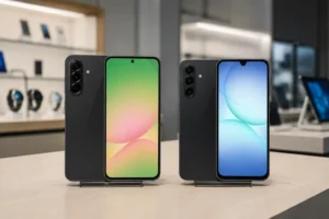 Samsung A56 e A17: mesma memória, mas proteção, tela e suporte se separam