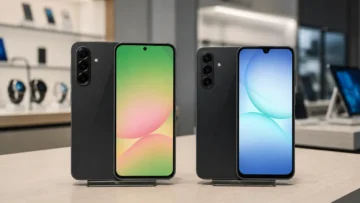 Samsung A56 e A17: mesma memória, mas proteção, tela e suporte se separam